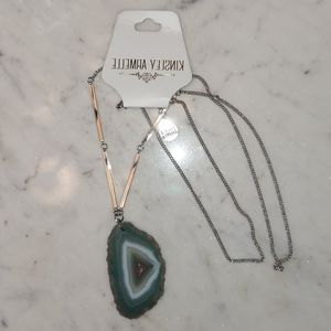 Kinsley Armelle Silver Jade Necklace